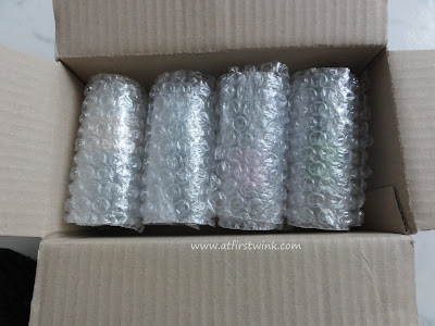 modi nail polishes packed in bubble wrap