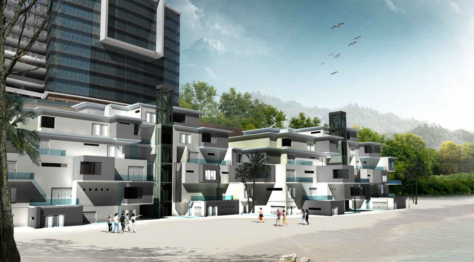 piei's portfolio: 3d Rendering - Mixed Development at Penang