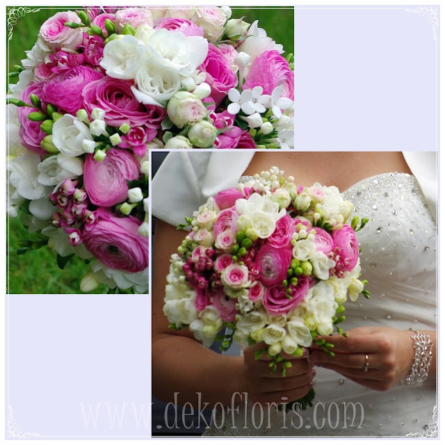 różowy bukiet ślubny opolskie