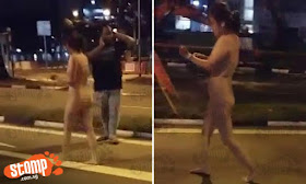 Wanita Telanjang Bulat Merayau Di Jalanan Singapura