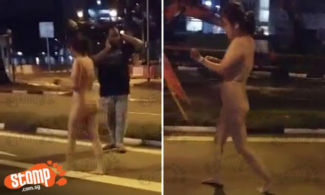 Wanita Telanjang Bulat Merayau Di Jalanan Singapura