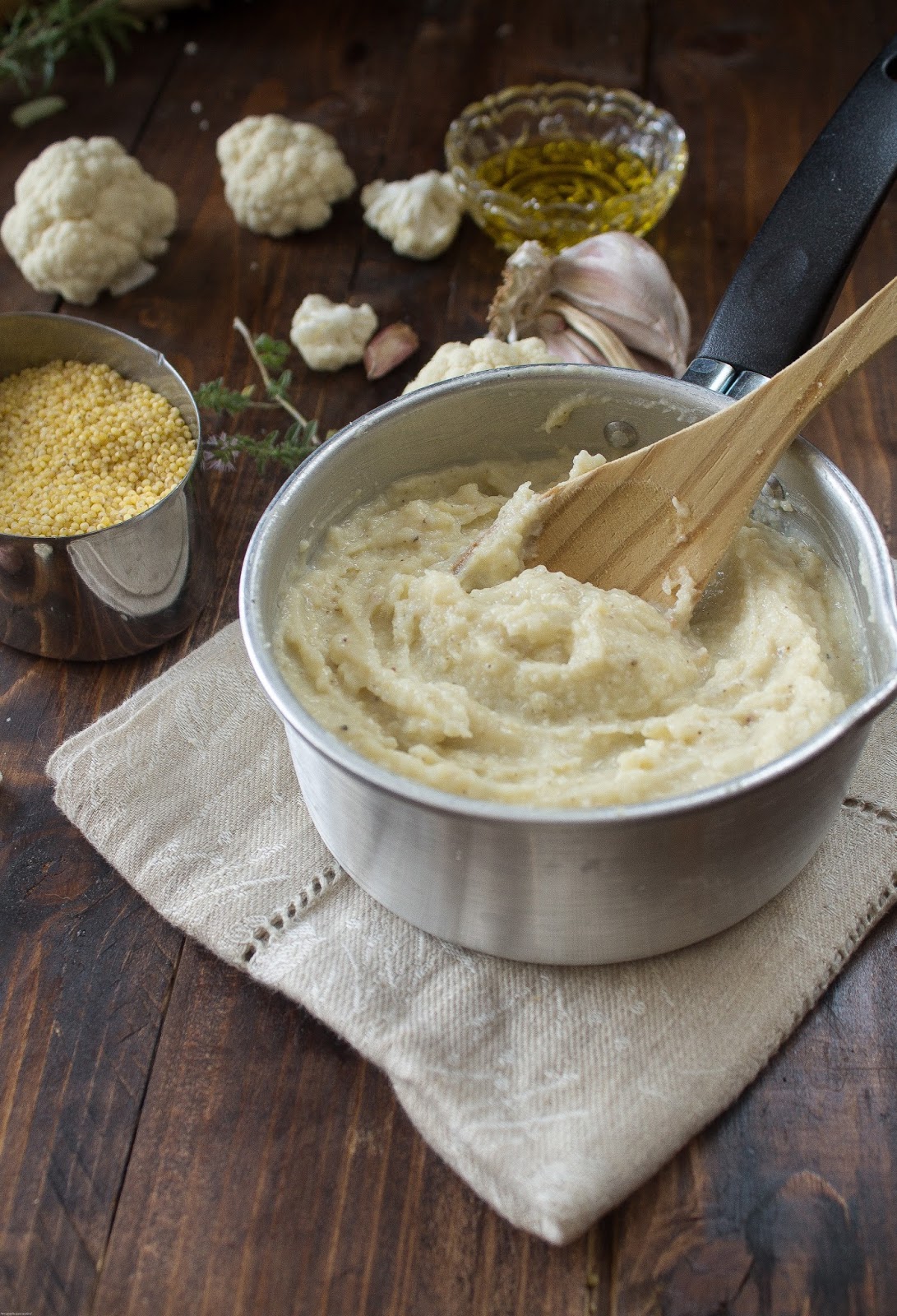 Nem acredito que é saudável! Puré de millet (vegan, sem glúten) . Millet mash (vegan, gluten free)