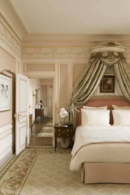 Beautiful luxurious guest suite at Ritz Paris Hotel
