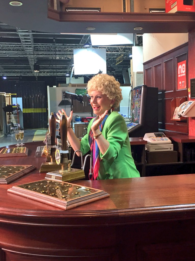 Coronation Street Blog DollyRose Campbell dresses up as Rovers' barmaids