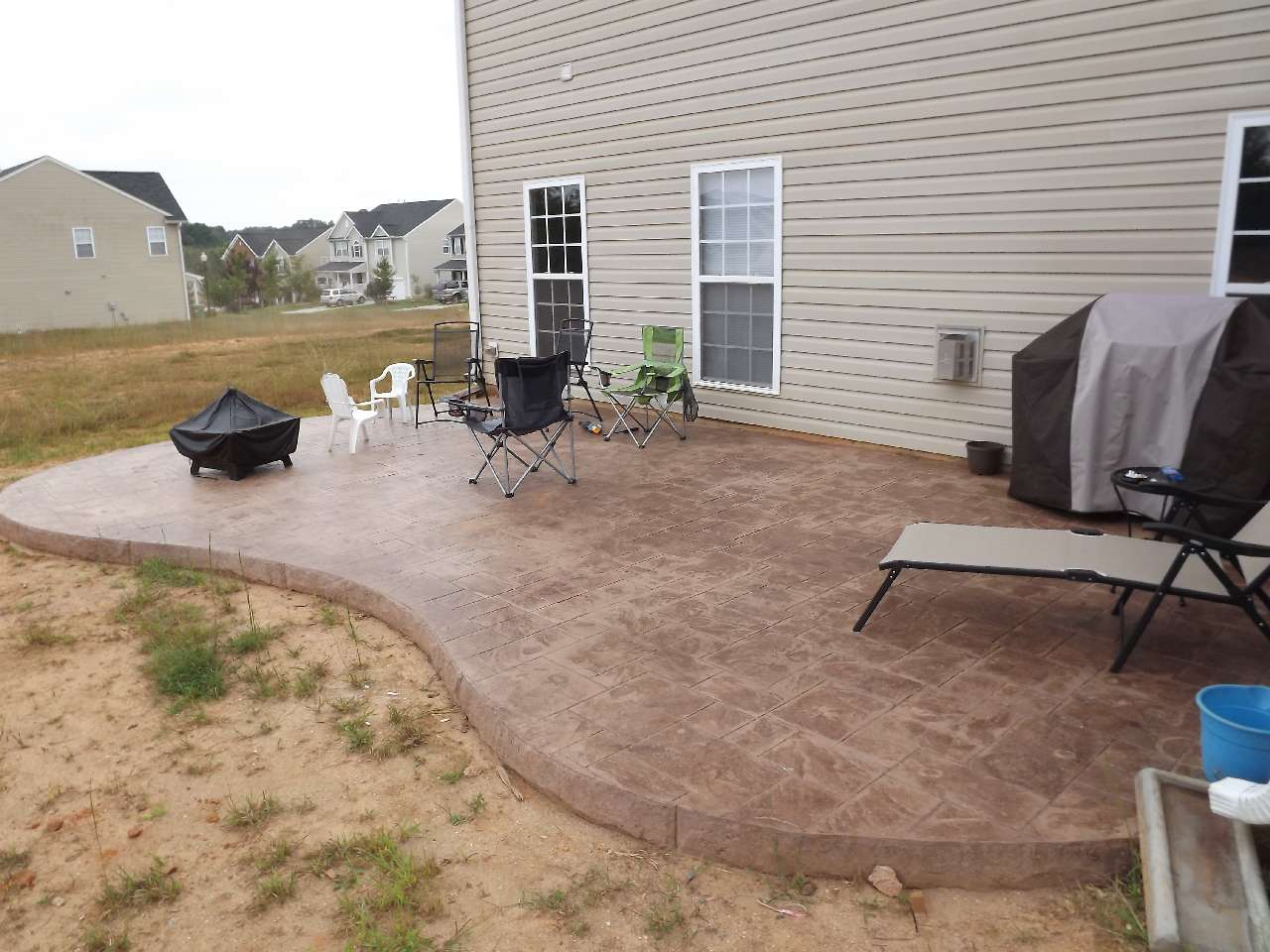 Atlantic Coast Concrete Stamped Patio with Stamped Form Liners