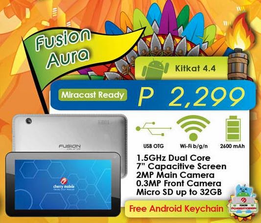 Cherry Mobile Fusion Breeze 2 and Fusion Aura, Dual Core KitKat Tablet for Php2,299