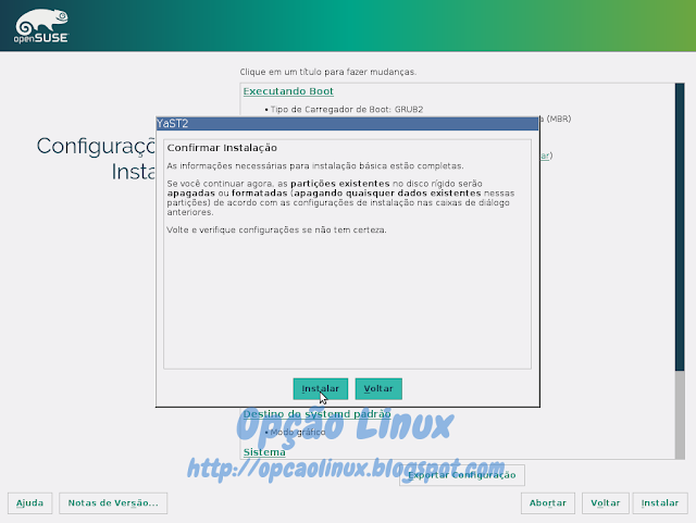 Confirmar a instalação Confirmar a instalação