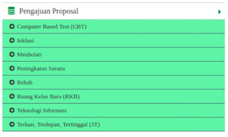 Menu Pengajuan Proposal