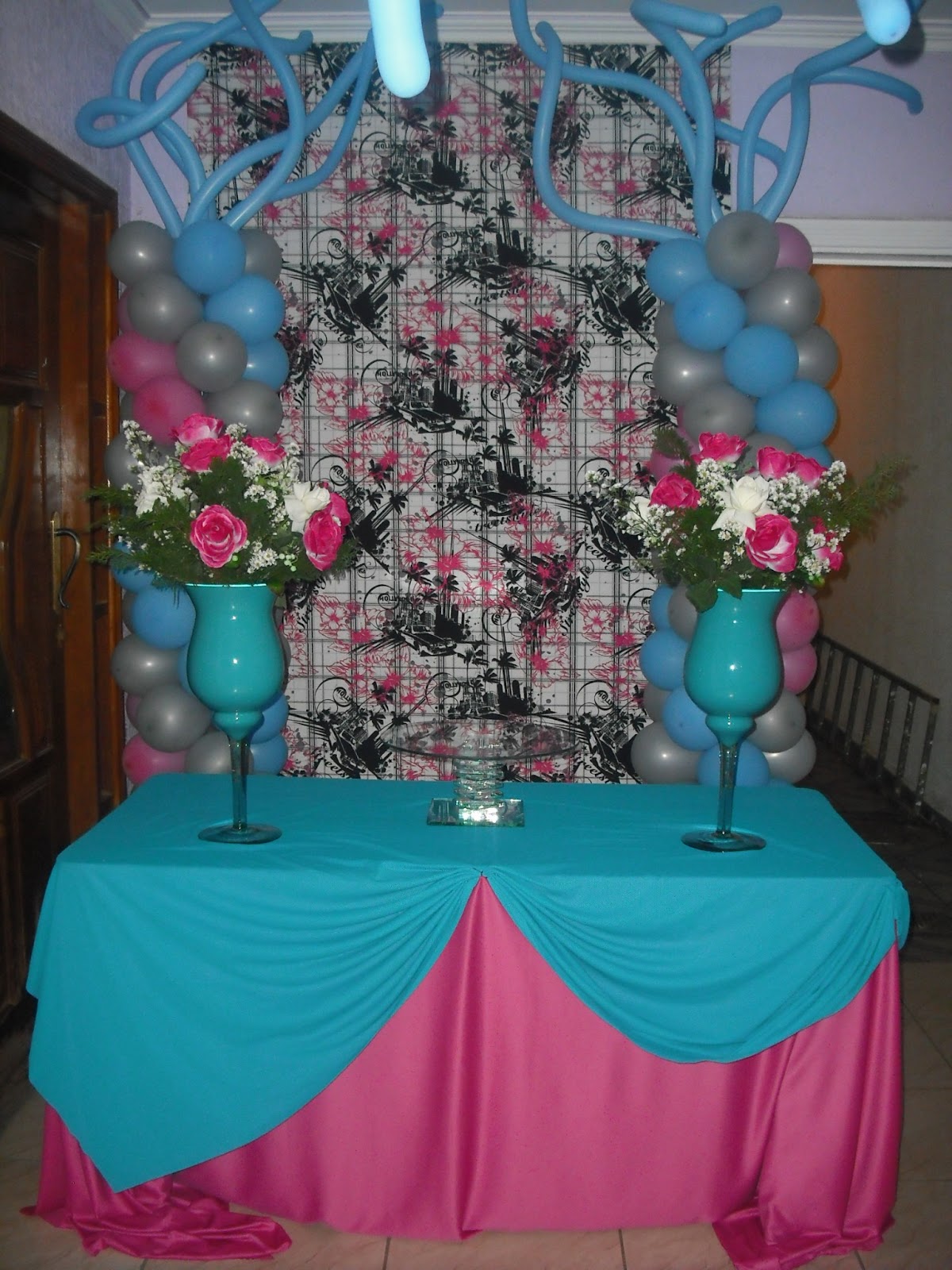 Festejar Eventos: FESTA ADULTA AZUL E ROSA