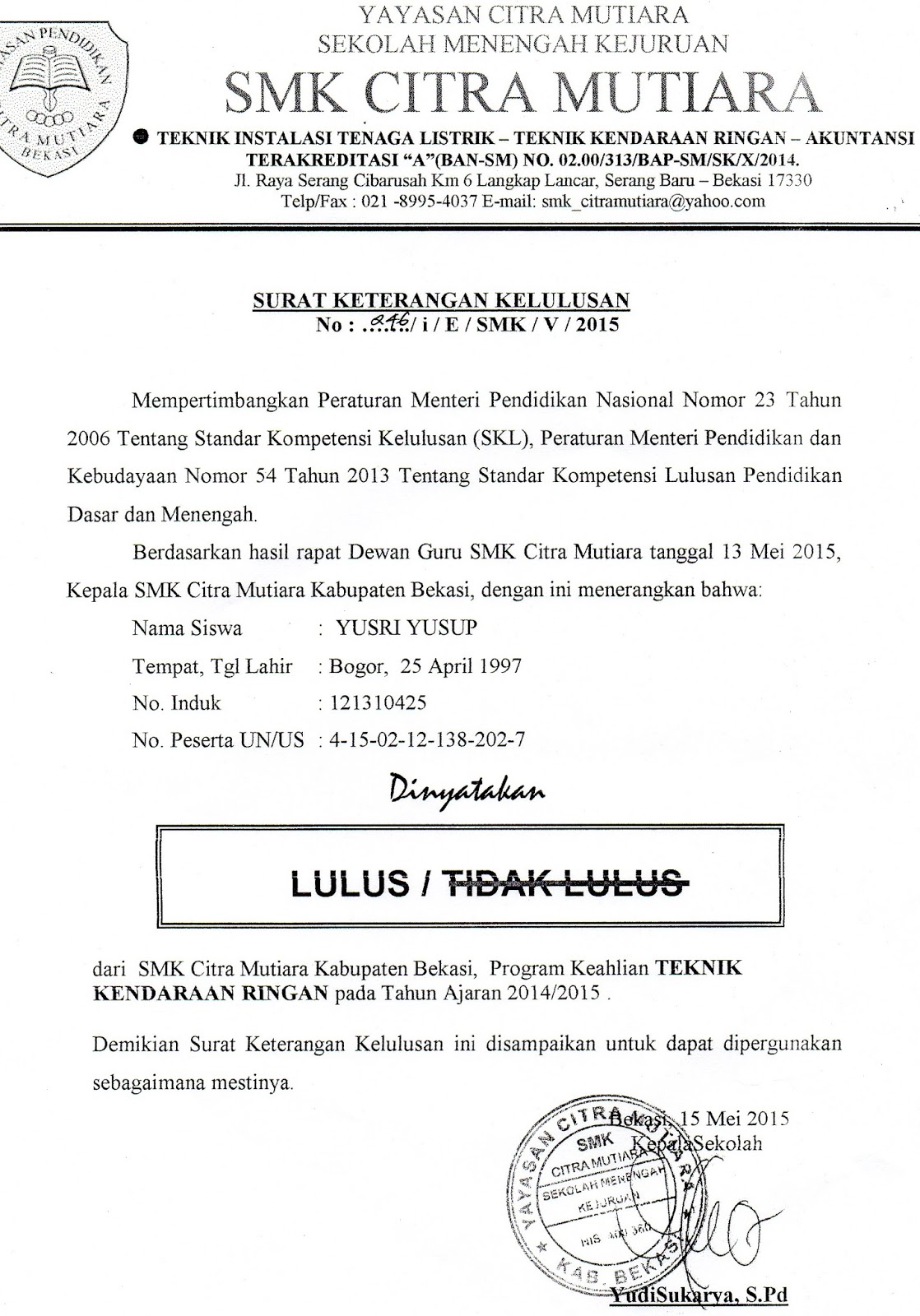 Contoh Surat Rekomendasi Beasiswa - Contoh Hu