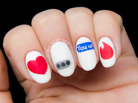 Modern Romance nail art by @chalkboardnails