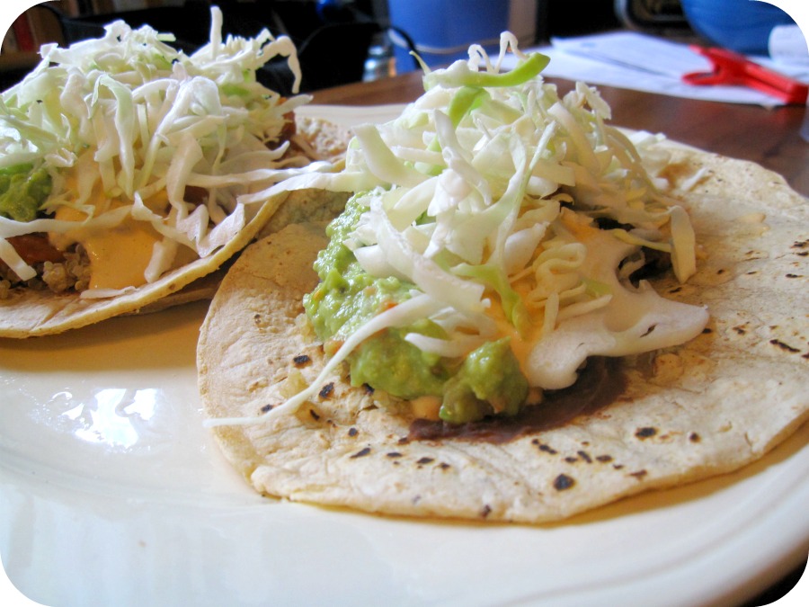 fresh young coconut Smoked Paprika Lime Tacos with Jackfruit, Quinoa & Black Beans