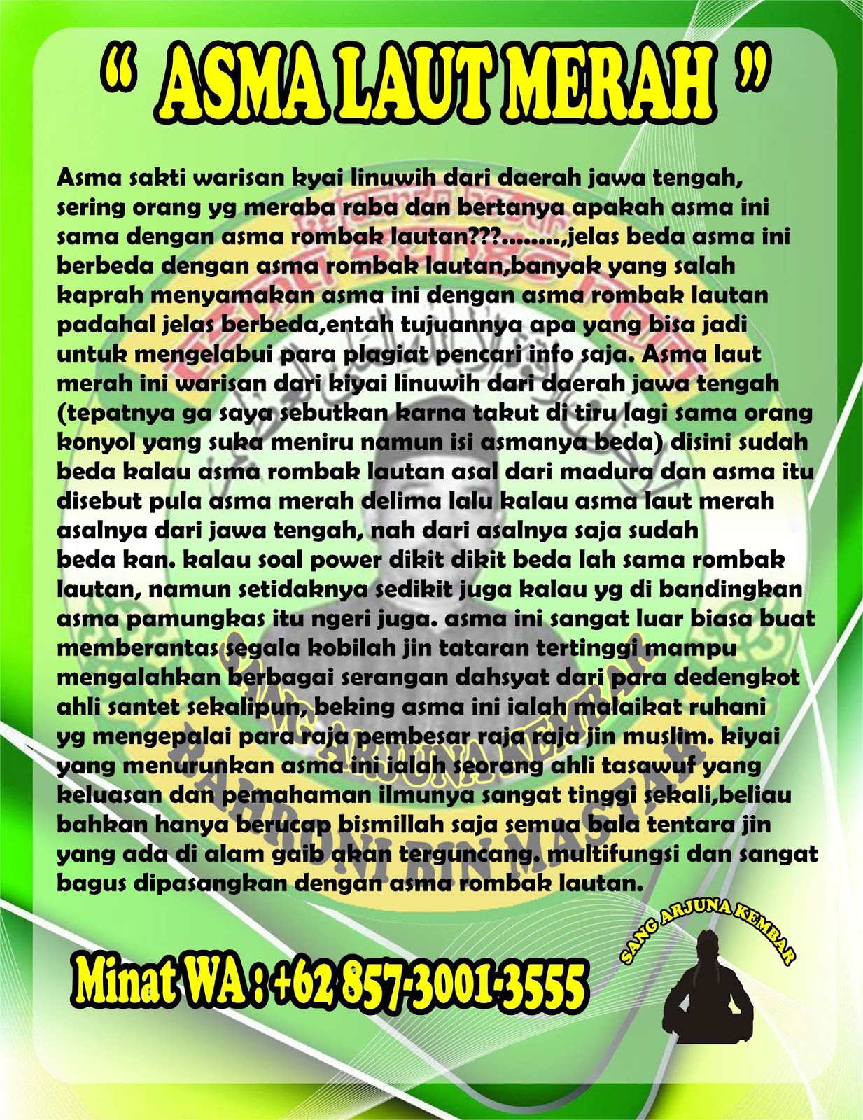 Sang Arjuna Kembar ASMA LAUT MERAH