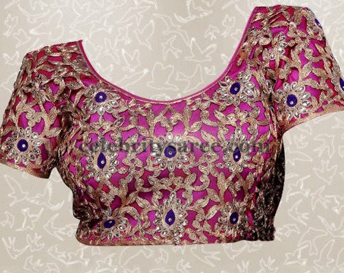Thread Work Silk Blouses - Saree Blouse Patterns