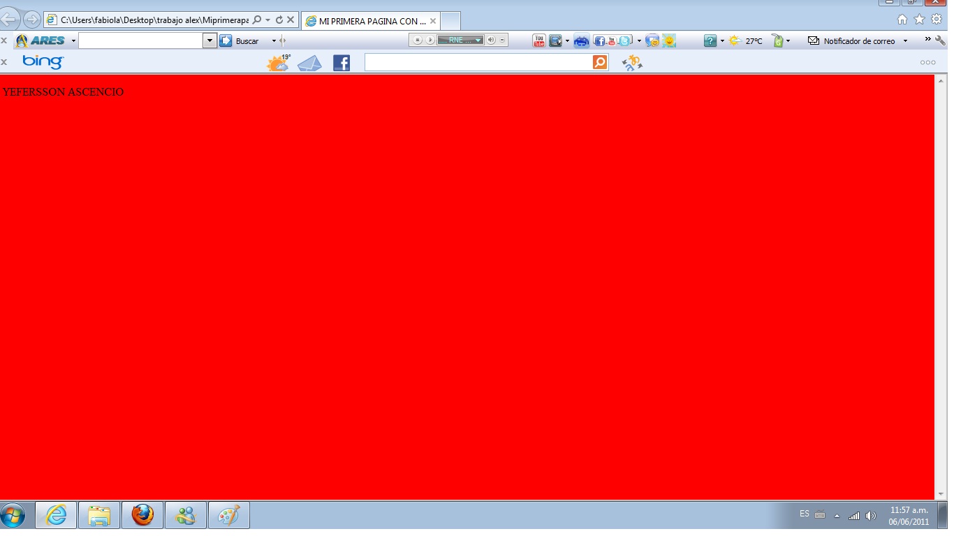 ALEXANDER ASCENCIO: MI PRIMERA PAGINA CON FONDO DE COLOR ROJO