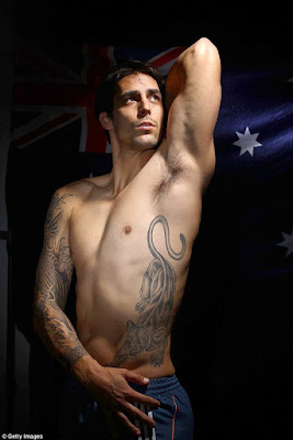 Australian Cricketer Mitchell Johnson Tattoo Pictures