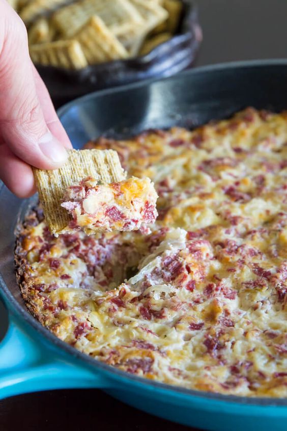 All the flavors of the classic sandwich in one easy, piping hot dip! Make this in your oven, on the stove top, or in a crock pot. It's always a crowd favorite!