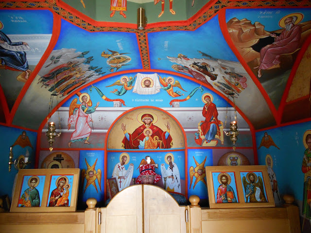 garish colours and gilt ornamentation greek orthodox church