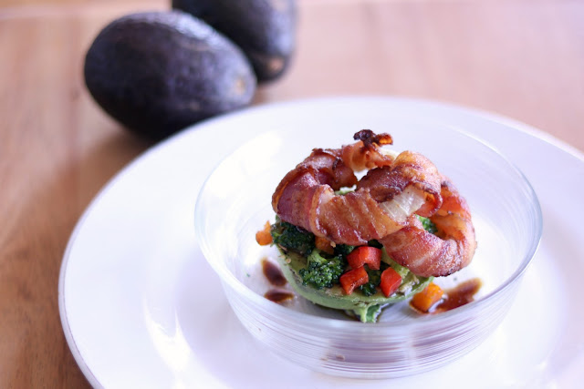 How to make Whole30 Bacon Wrapped Onion Ring Avocados