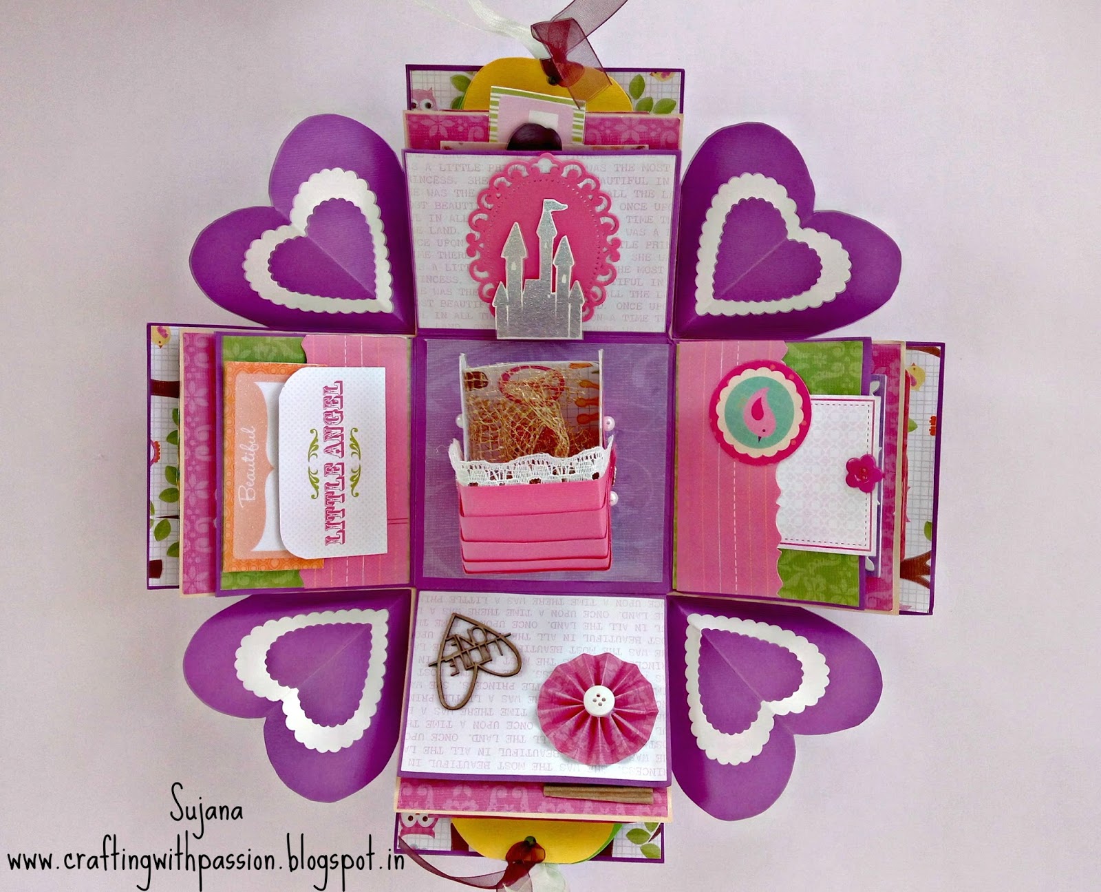 Crafting With Passion Baby Girl Explosion box