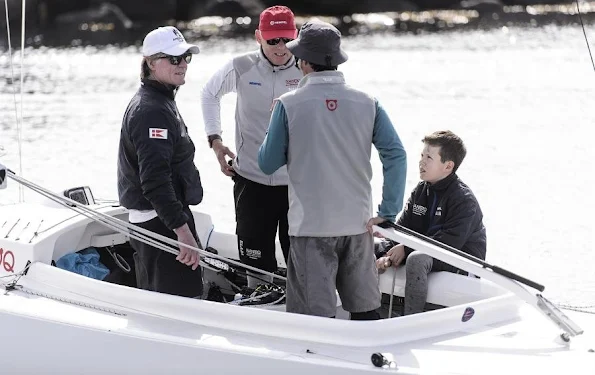 Crown Prince Frederik  and his son Prince Christian attended the Danish Open Dragon Sailing Championship. Crown Princess Mary and her children Princess Isabella, Prince Vincent and Princess Josephine visited the Dragor harbour