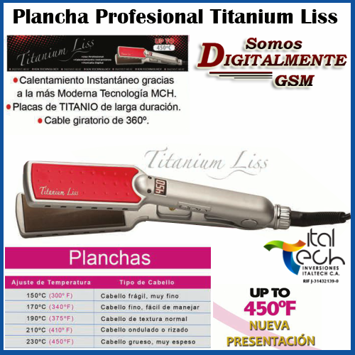 titanium liss plancha para cabello