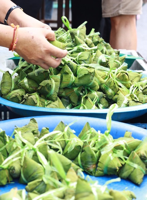 siam thai zongzi for sale at chowrasta morning market in penang