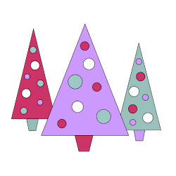 christmas clipart clip tree holidays lights ornaments graphic november trees holiday colorful border library cliparts purple background modern gift clipartpanda