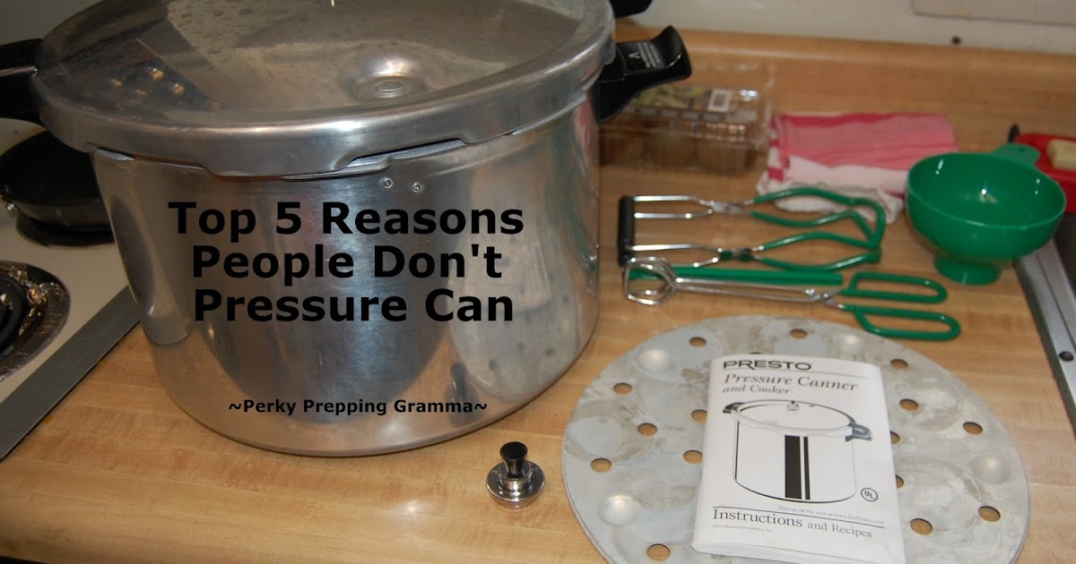 Perky Prepping Gramma Top 5 Reasons People Don't Pressure Can (what is your reason?)