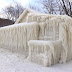 La ola de frío de Nueva York congeló una casa