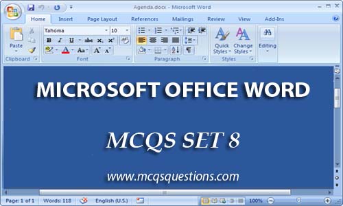 Microsoft Word MCQ Questions With Answers Set 8