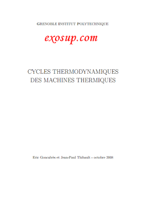 cycles thermodynamiques des machines thermiques