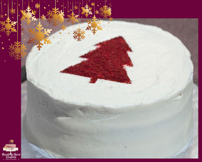 Red Velvet Christmas Tree Cake