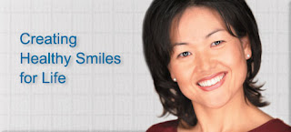 Woman Smiling with the words, "Creating Healthy Smiles for Life" written next to her