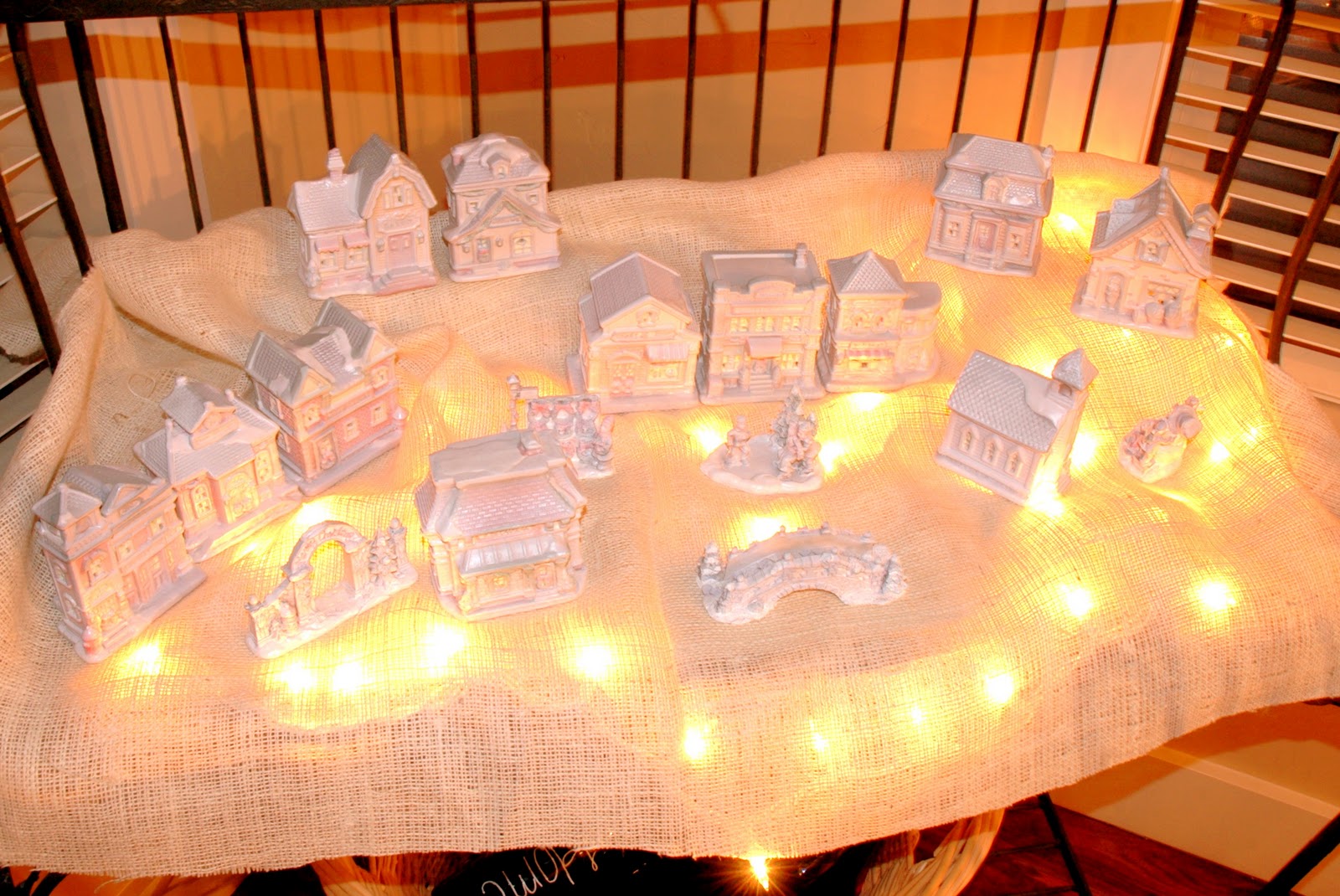 The Turquoise Piano: The 4th Day of Christmas: Dollar Store Christmas  Village