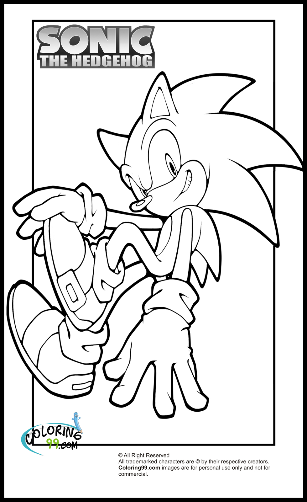 sonic coloring pages  team colors