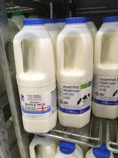 Milk at Waitrose. Photo by Jo Tubby, April 2019