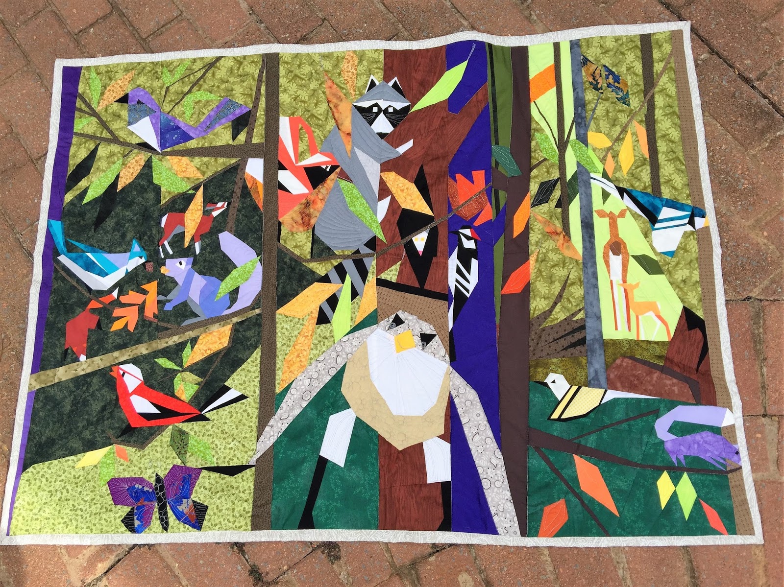 Quilt art design woodlands art quilt