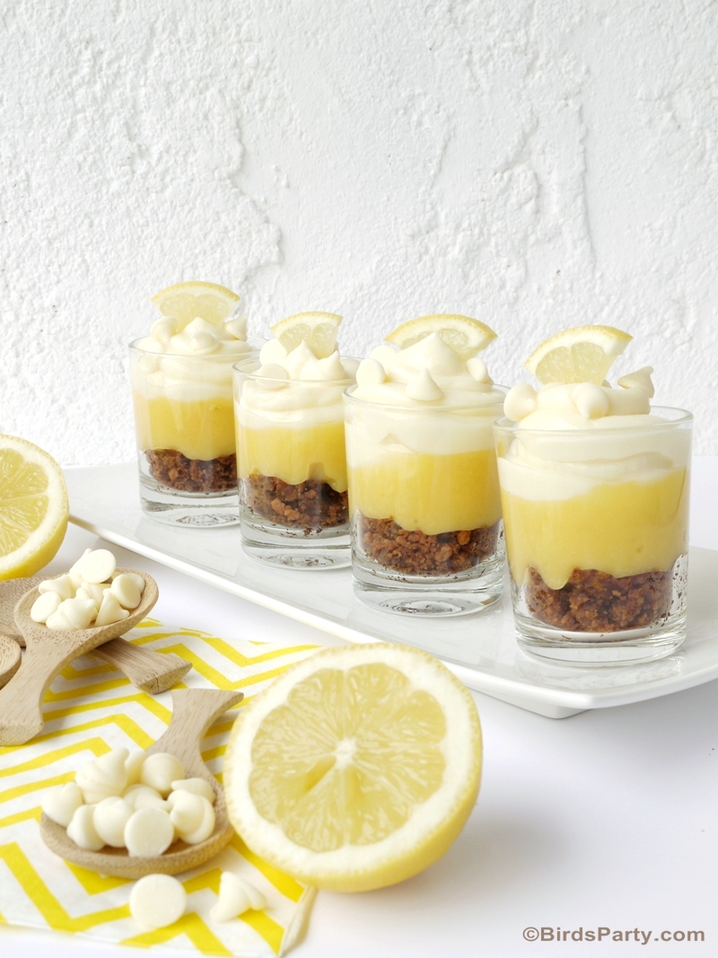 NO-BAKE White Chocolate & Lemon Cheesecake Recipe - BirdsParty.com