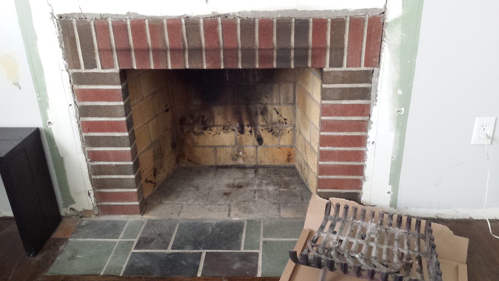 Lilly's Home Designs Black Shiplap Fireplace Wall