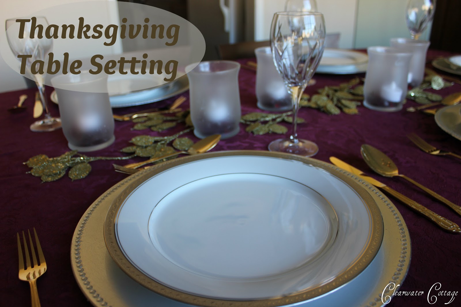 Clearwater Cottage Thanksgiving Table Setting Idea 1