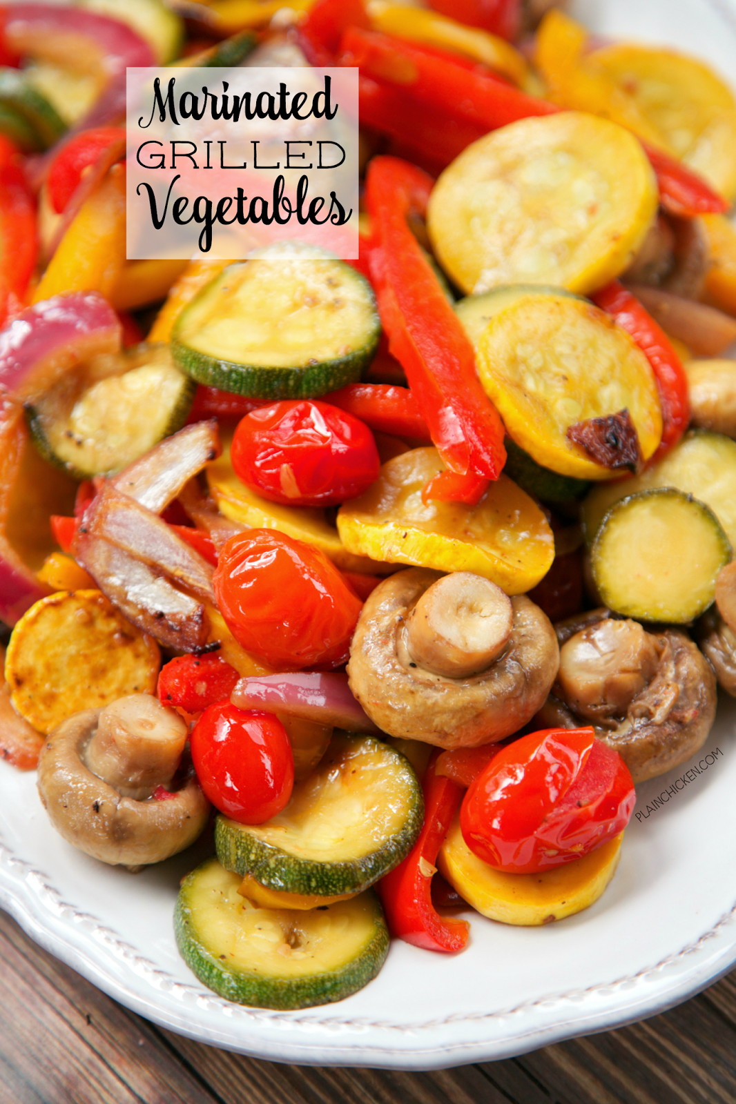 Marinated Grilled Vegetables Plain Chicken