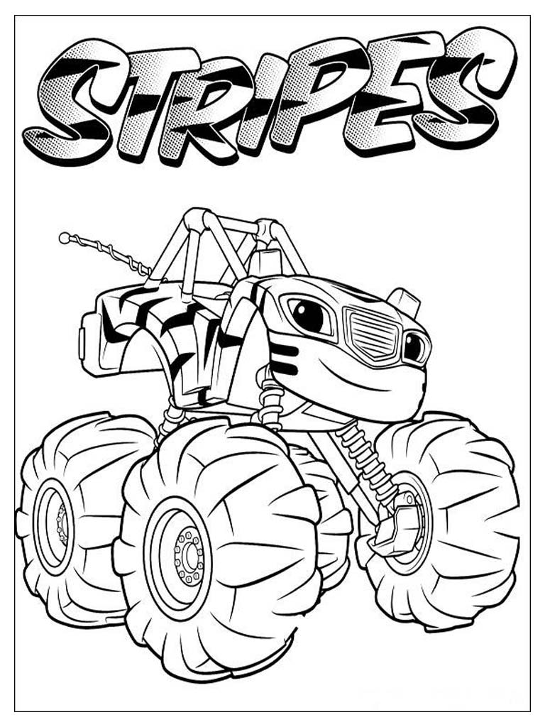 Gambar Mewarnai Blaze And The Monster Machines | Mewarnai