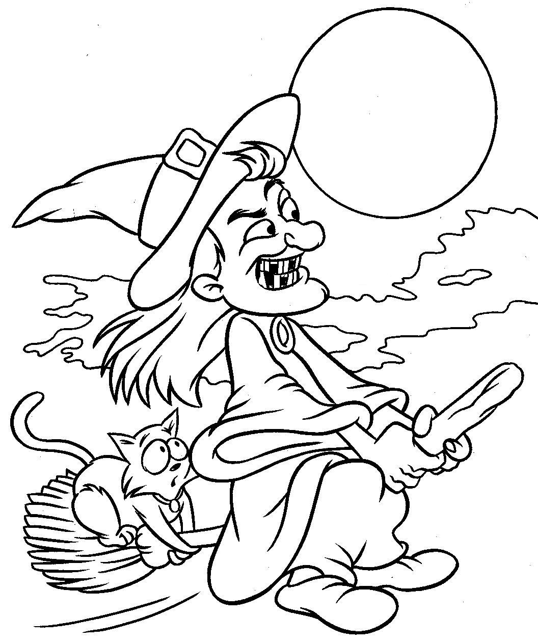 Download halloween coloring pages: Witch House Coloring Pages ...