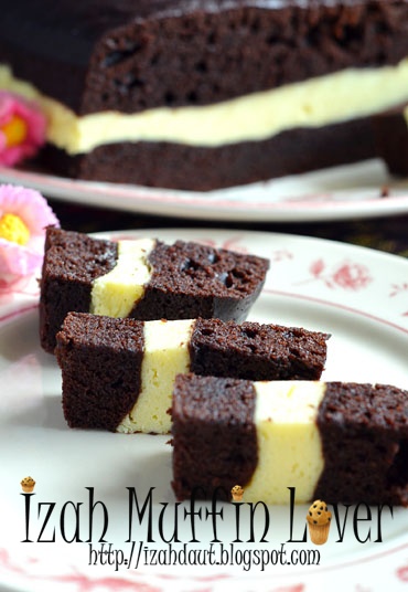 Izah Muffin Lover: Kek Lapis Kukus Cream Cheese