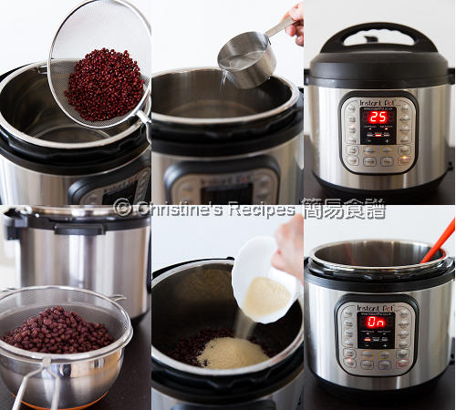 蜜紅豆製作圖 Sweetened Red Bean Instant Pot Procedures