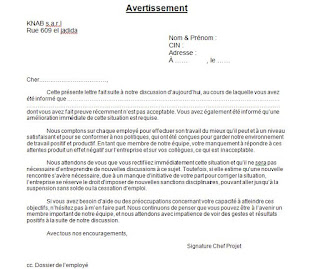 Lettre D Avertissement Exemple Cours Genie Civil Outils