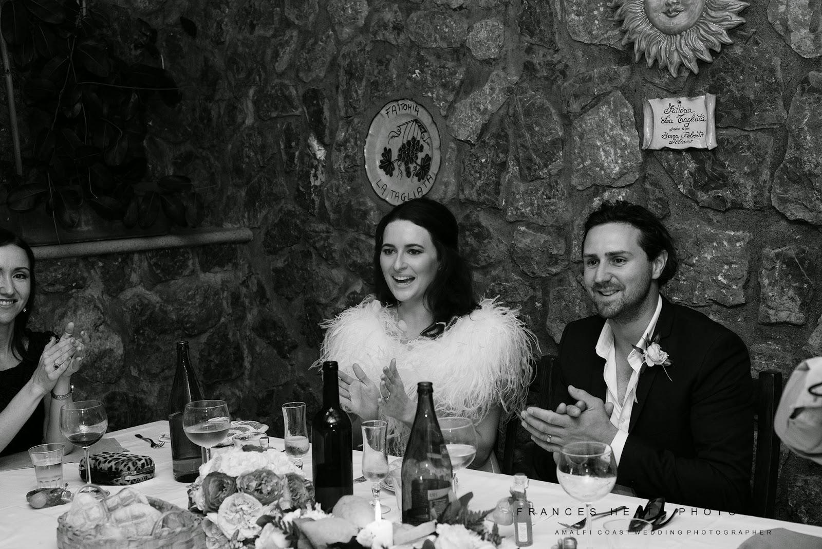 Rustic wedding reception in Positano
