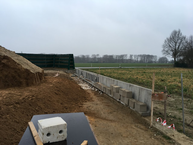 Hausbau Nadine, Max & Alex: Gartenarbeiten: Update L-Steine, Aushub im