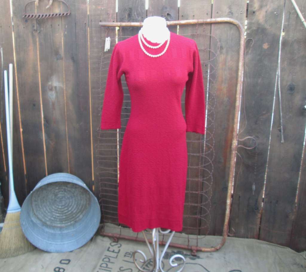 30s Knit Dress Vintage SweaterDress
